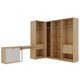 Closet Completo Casal 100% MDF Com 4 Módulos E Escrivaninha Office