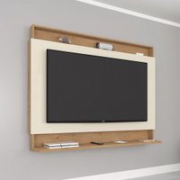 Painel para TV Até 60 Polegadas Madri New 1 Prateleira Flex Canelato Rustico/Natura/Off White - Atualle Móveis