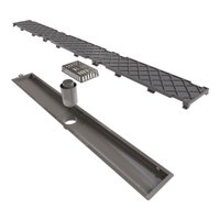 Ralo Linear Novii Sifonado 8893 75cm Saída Central com Tampa Oculta OCULTA 8893