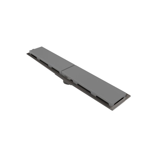 Ralo Linear Novii Sifonado 8888 50cm Saída Central com Tampa Cinza CINZA 8888