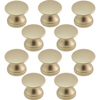Kit 10 Puxadores 199 Tucson Ponto Dourados Para Móveis Armários e Gavetas