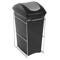Lixeira Aramada Deslizante Simples 15L Aço Carbono Cromado P