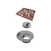 Grelha Para Ralo Linear Elleve Quadrada 5564 10X10 Rose Gold