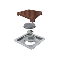 Ralo Linear Elleve Square 5556 15X15 Com Tampa Rose Gold