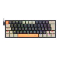 Teclado Mecanico Gamer Redragon Fizz RGB K617 Laranja e Preto