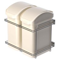 Lixeira Dupla Deslizante Aramada 8,8L Piva Aço Cromado Fixaç