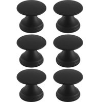 Conjunto de 6 Puxadores 199 Tucson Ponto Preto Fosco Para Mó