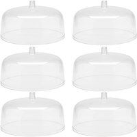 Kit 6 Cúpulas para Prato De Bolo Tampa Acrílico Cúpula 30cm
