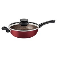 Frigideira Wok Antiaderente de Starflon com Tampa de Vidro 2