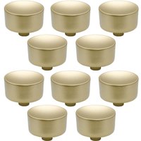 Kit 10 Puxadores 194 Yuma Ponto Dourados Para Móveis Armários e Gavetas