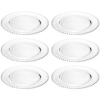 Kit 6 Sousplat de Cristal Wolff 32cm Lugar Americano Redondo