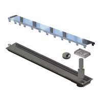 Ralo Linear Elleve Versatile 4262 75Cm Saída Na Extremidade Com Tampa Polida