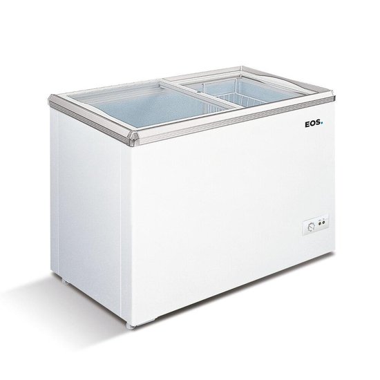 Freezer Expositor Horizontal EOS 120 Litros Eco Gelo com Tampa de Vidro EEH120XX 220V