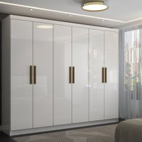 Guarda-Roupa Casal Odisseia 6 Portas 2 Gavetas Branco - Panorama Móveis