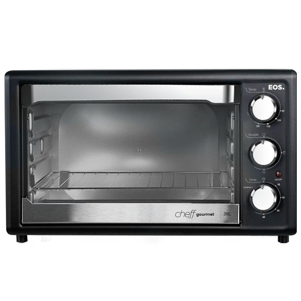 Forno 36l Eos Preto - Elétrico - Cheff Gourmet Grill - 110v - Efe36pp