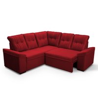 Sofá Canto London Vermelho Suede Velut - King House
