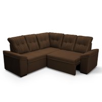 Sofá Canto London Marrom Suede Velut - King House