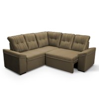 Sofá Canto London Bege Suede Velut - King House