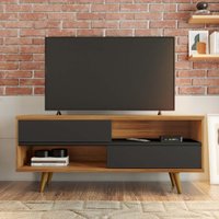 Rack para TV até 50 Polegadas 2 Portas 135cm Zurique Notável Freijó/Preto