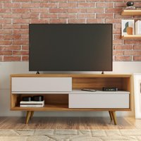 Rack para TV até 50 Polegadas 2 Portas 135cm Zurique Notável Freijó/Off-White