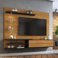 Painel para TV até 60 Polegadas 1 Porta 2 Nichos Roma Notável Freijó/Preto