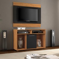 Conjunto Rack com Painel para TV até 43 Polegadas Nápoles Notável Freijó/Preto