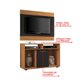 Conjunto Rack com Painel para TV até 43 Polegadas Nápoles Notável Freijó/Preto