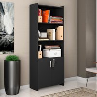 Armário para Escritório 2 Portas 70cm com Chave Texas Notável Preto
