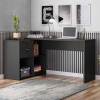 Mesa de Escritório 2 Gavetas Xangai Notável Preto