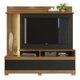 Estante Home Para TV até 60 Polegadas 183cm 2 Portas Atenas Notável Freijó/Preto