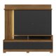 Estante Home Para TV até 60 Polegadas 183cm 2 Portas Atenas Notável Freijó/Preto