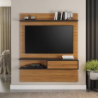 Painel para TV até 55 Polegadas 1 Porta 1 Nicho Milano Notável Freijó/Preto