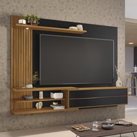 Painel para TV até 65 Polegadas 1 Porta Chicago Notável Preto/Freijó