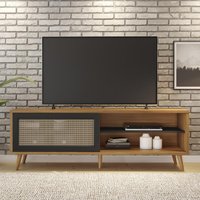 Rack para TV até 60 Polegadas 1 Porta 163cm Barcelona Notável Freijó/Preto