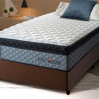 Conjunto Cama Box Espuma Chicago Cinza Solteiro 96x203x57