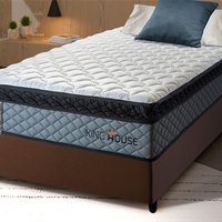 Conjunto Cama Box Espuma Chicago Cinza Solteiro 88x188x57