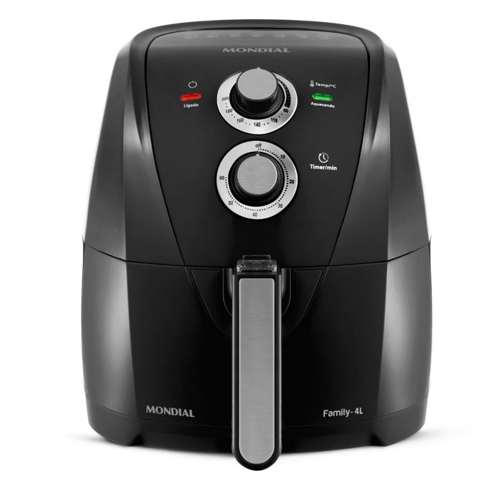 Fritadeira Elétrica Sem Óleo Air Fryer Mondial Family AFN40FB 4L Preta