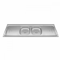 Bacia Inox Com 2 Cubas 1,60x0,53 Duranox