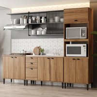 Armário de Cozinha Completa Lótus Prime Carraro Fre/Tit