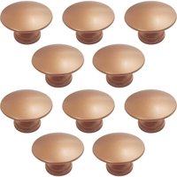 Kit 10 Puxadores 200 Tucson Ponto Cobre Para Móveis Armários e Gavetas