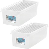 2 Caixas Plásticas Guardar Sapatos 35 a 38 Ordene 4,2L Organizadores Closet
