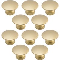 Kit 10 Puxadores 200 Tucson Ponto Dourado Para Móveis Armários e Gavetas