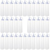 Kit 32 Bisnagas Plásticas Grandes 400ml Maionese Ketchup Mostarda Plasvale Lanchonete