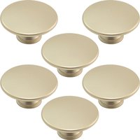 Kit 6 Puxadores 201 Tucson Ponto Dourado Para Móveis Armários e Gavetas