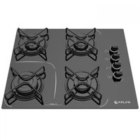 Cooktop Atlas 4 Bocas Agile Up Glass com Acendimento Superautomático e Mesa de Vidro Preto - Bivolt