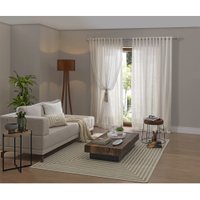 Cortina Renda Forro Interlar Pantalla 350 x 220cm Marfim