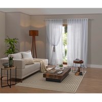 Cortina Renda Forro Interlar Pantalla 350 x 220cm Branca