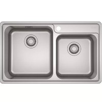 Cuba de Sobrepor Dupla Franke Bell 86x48 30 Litros e 24 Litros Inox