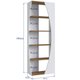Estante Livreiro Multiuso 5 Prateleiras Branco Mel Prodecor Organizador Escritório 180x63x33cm