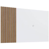 Painel Para Tv até 65 Polegadas Ripado em Branco e Mel 180cm Prodecor